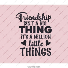 Friendship Backpack, Motivational Quote Bag, Gift for Friend, Little Things Backpack, Trendy Bookbag, School Bag, Everyday Backpack - Tawshia