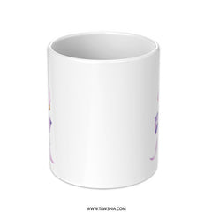 Ice Cream Cone Mug, Pink Treat Mug, Dessert Lover Gift, Cute Bow Mug, Sweet Design Coffee Cup, Watercolor Mug, Food Mug, Gift for Her - Tawshia