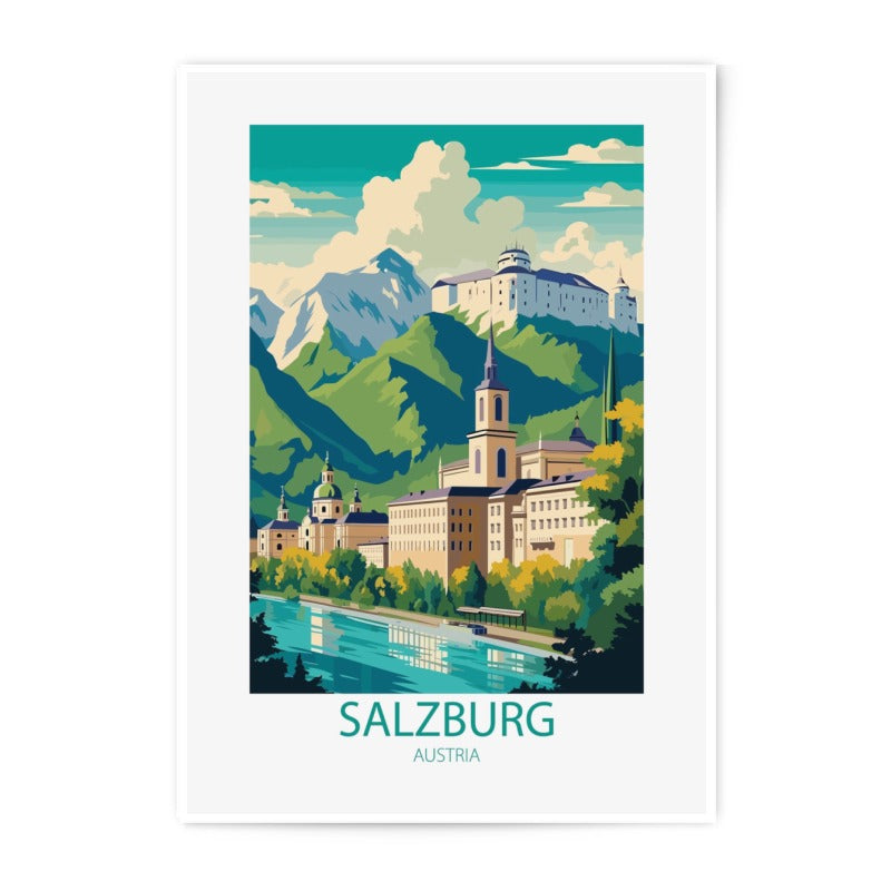 Salzburg Austria Photographic Print, Cityscape Art Print, Travel Photography, European Wall Art, Home Decor - Tawshia