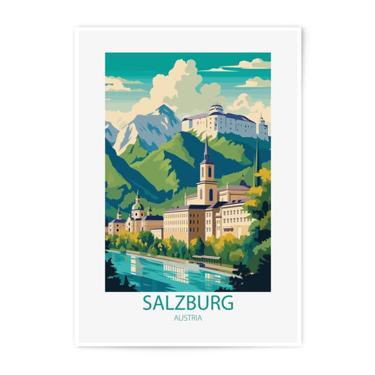 Salzburg Austria Photographic Print, Cityscape Art Print, Travel Photography, European Wall Art, Home Decor - Tawshia