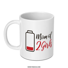 Mom of 2 Girls Battery Charge Mug product