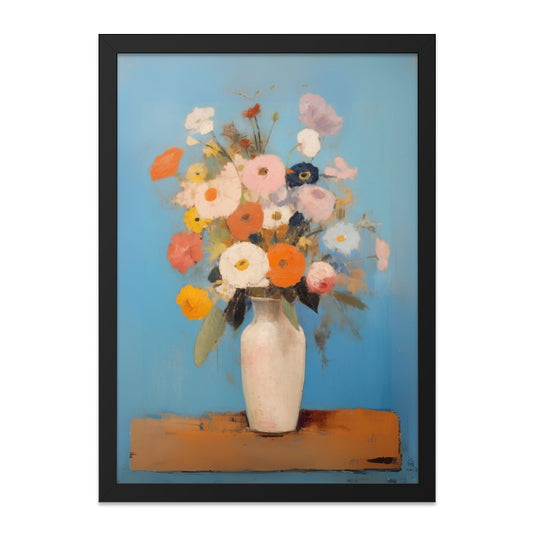 Floral Wall Art, Flower Painting, Vase Wall Decor, Still Life Art Print, Colorful Flower Bouquet Art, Modern Home Decor, Botanical Wall - Tawshia