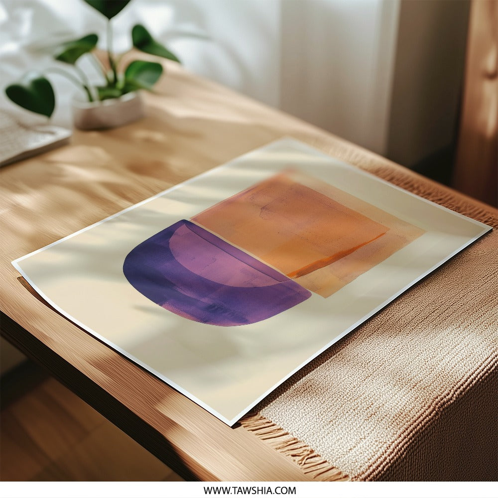 Abstract Photographic Print, Modern Art Print, Orange Purple Wall Art, Home Decor Photo, Unique Wall Decor, Art Print, Wall Art Print - Tawshia