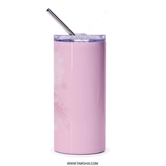 Arabic Mom Tumbler, Mother's Day Gift, Pink Watercolor Tumbler, Arabic Calligraphy, Best Mom Ever, Heart Tumbler, Gift For Mother - Tawshia