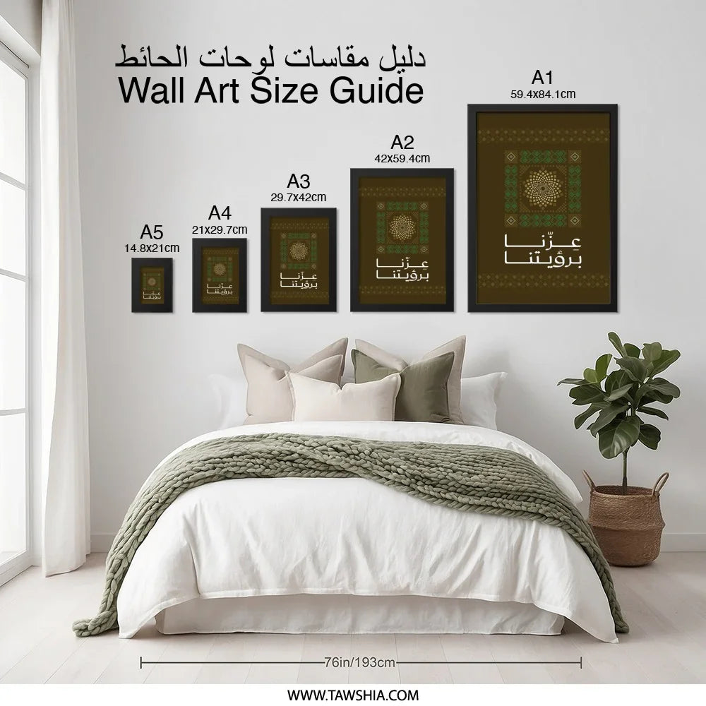 Wall Art Size Guide for Various Frame Product