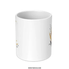 Boho Floral Mug, Watercolor Flower Coffee Cup, Aesthetic Botanical Mug, Elegant Feather and Flower Mug, Unique Gift Idea, Mug For Her - Tawshia