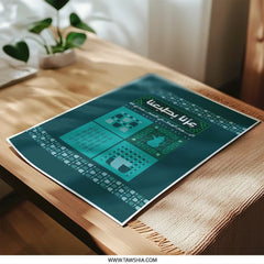 Blue Poster With Geometric Patterns Home Decor product type