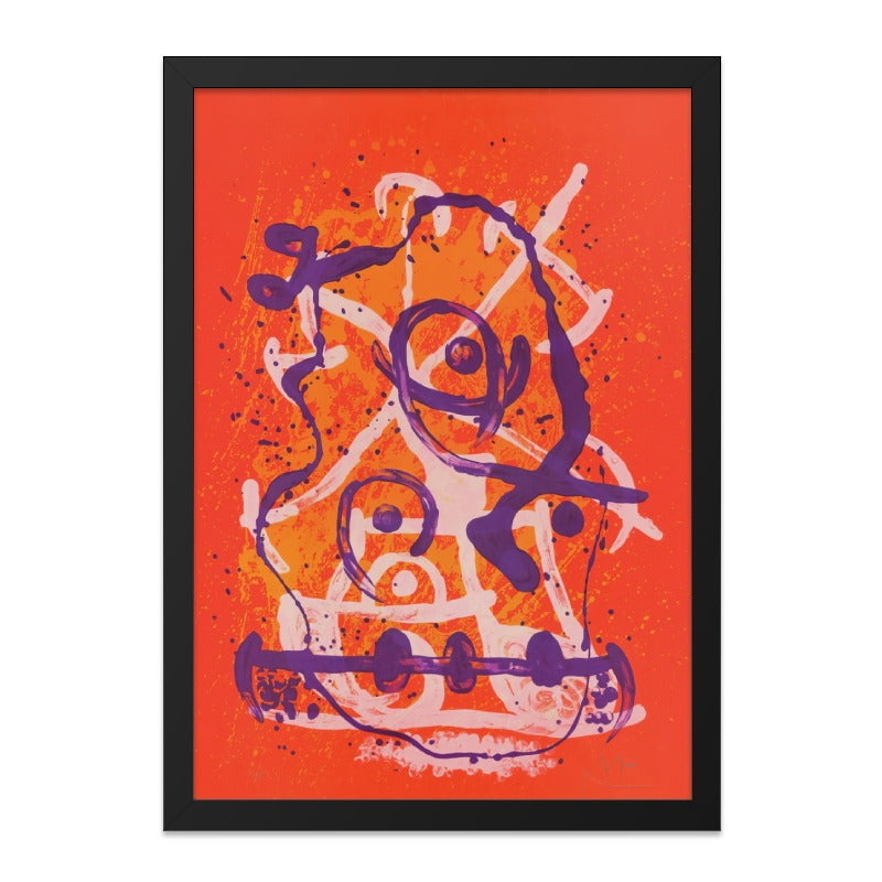 Abstract Expressionism Wall Art, Modern Art Print, Orange Purple Painting, Contemporary Art Decor, Home Office Art - Tawshia