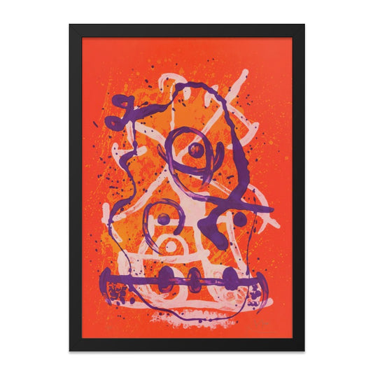Abstract Expressionism Wall Art, Modern Art Print, Orange Purple Painting, Contemporary Art Decor, Home Office Art - Tawshia