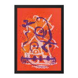 Abstract Expressionism Wall Art, Modern Art Print, Orange Purple Painting, Contemporary Art Decor, Home Office Art - Tawshia