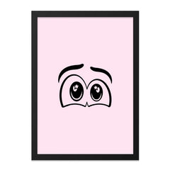 Cartoon Eyes Wall Art, Kawaii Art, Cute Home Decor, Starry Eyes Print, Minimalist Art, Funny Wall Decor, Anime Inspired Art - Tawshia