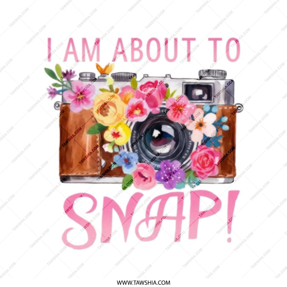 Floral Camera Tote Bag, Photographer Gift, Snap Quote Bag, Trendy Tote, Aesthetic Bag, Unique Design, Lightweight Tote, Shoulder Bag - Tawshia