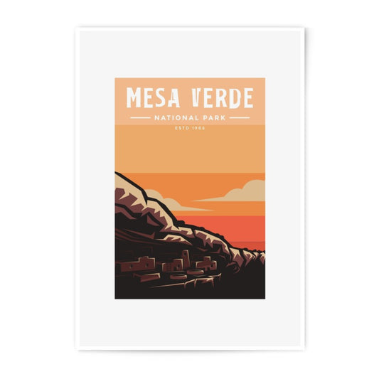 Mesa Verde National Park Photographic Print, Southwest Art Print, Retro Travel Poster, Colorado Wall Decor, Vintage Inspired Art - Tawshia