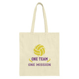 Volleyball Tote Bag, Sports Team Gift, One Team One Mission, Volleyball Lover Gift, Sports Gift, Team Spirit Bag, Coach Gift - Tawshia