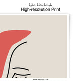 Abstract Face Art Photographic Print, Minimalist Line Drawing, Modern Wall Decor, Portrait Illustration, Contemporary Art Print - Tawshia