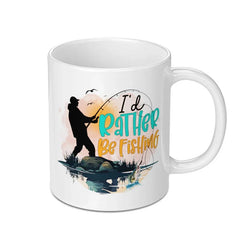 Fishing Mug, I'd Rather Be Fishing, Angler Gift Mug, Fisherman Coffee Cup, Fishing Lover Gift, Hobby Mug, Outdoors Mug, Gift For Him - Tawshia
