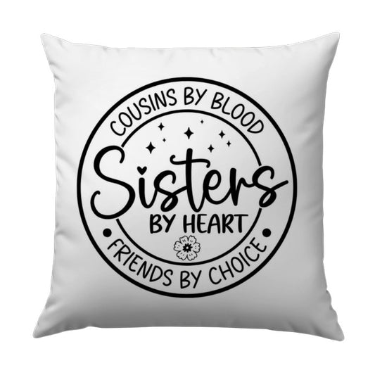 Cousins Sisters Friends Pillow, Sister Gift, Best Friend Gift, Friendship Pillow, Decorative Throw Pillow, Home Decor, Gift for Her - Tawshia