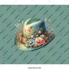 Floral Hat Design BackPack, Stylish Bookbag, Unique Travel BackPack, Fashionable School Bag, Back to School Gift, Trendy BackPack - Tawshia