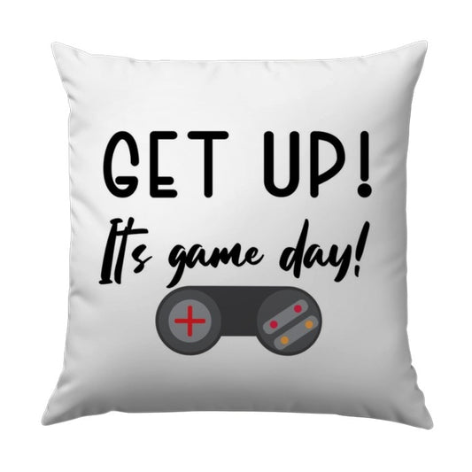 Get Up It's Game Day Pillow, Gamer Decor, Video Game Pillow, Gaming Room Decor, Game Controller Pillow, Gift for Gamers, Video Game Gift - Tawshia