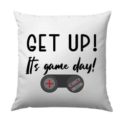 Get Up It's Game Day Pillow, Gamer Decor, Video Game Pillow, Gaming Room Decor, Game Controller Pillow, Gift for Gamers, Video Game Gift - Tawshia
