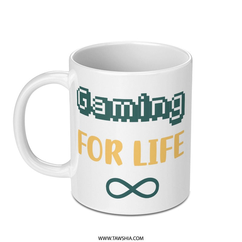 Gaming For Life Mug, Gamer Gift, Unique Gamer Mug, Video Game Mug, Funny Mug, Gift for Gamers, Game Lover, Gamer Decor, Gamer - Tawshia