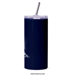 Stylish Navy Blue Tumbler with Metal Straw product