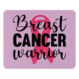 Breast Cancer Warrior Mouse Pad, Pink Ribbon Mousepad, Cancer Awareness Gift, Survivor Support Mouse Mat, Inspirational Desk Decor - Tawshia