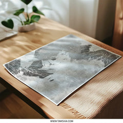 Abstract Landscape Photographic Print, Black and White Art, Modern Wall Decor, Mountain Painting, Minimalist Home Design - Tawshia