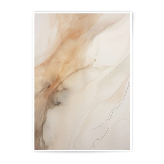 Abstract Art Photographic Print, Beige and Brown Fluid Design, Modern Home Decor, Wall Art Print, Elegant Artwork - Tawshia