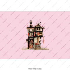 Quirky House Tumbler, Colorful Building Drinkware, Unique Architecture Cup, Whimsical Home Design Tumbler, Gift for Home Lovers - Tawshia