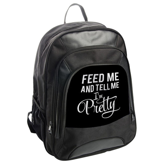Feed Me and Tell Me Im Pretty Backpack, Cute Backpack, Trendy Backpack, Aesthetic, Unique Back Pack, Gift for Her, Book Bag, Travel Backpack - Tawshia