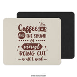 Coffee and Vinyl Mouse Pad, Music Lover Gift, Office Decor, Funny Desk Accessory, Coffee Lover Gift, Unique Mousepad Gift - Tawshia