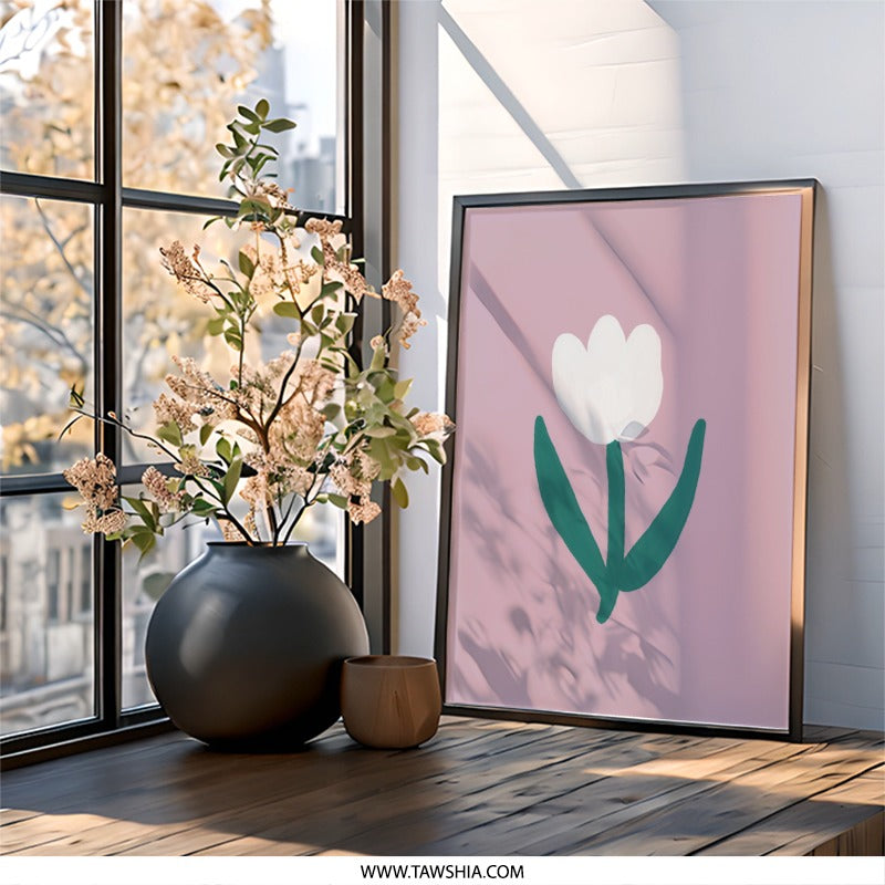 Elegant Minimalist Floral Art Print Decorative product type