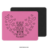 Best Friends Forever Mouse Pad, Friendship Quote Mousepad, Cute Heart Mouse Pad, Friends Gift Idea, Desk Accessory - Tawshia