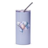Balloons Tumbler, Celebration Tumbler, Party Tumbler, Pastel Balloons, Birthday Tumbler, Cute Tumbler, Gift for Her, Everyday Tumbler - Tawshia