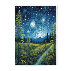 Starry Night Field Photographic Print, Landscape Art Print, Celestial Home Decor, Unique Wall Art, Gift Idea - Tawshia