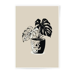 Monstera Photographic Print, Houseplant Art, Modern Botanical Decor, Tropical Leaf Print, Minimalist Home Decor, Potted Plant Photography - Tawshia