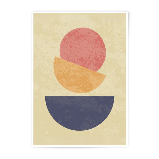 Abstract Photographic Print, Geometric Art Print, Modern Art Photo, Minimalist Wall Decor, Circle And Semicircle Shapes - Tawshia