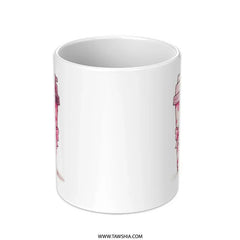 Pink Coffee Mug, Heart Mug, Cute Mug, Valentine Mug, Coffee Lover Gift, Gift For Her, Drinkware, Novelty Mug, Valentine's Day Gift - Tawshia