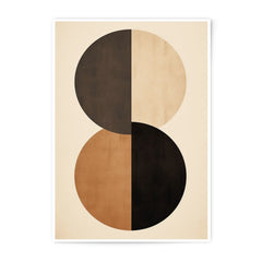 Minimalist Circles Photographic Print, Abstract Geometric Art, Neutral Tone Wall Decor, Modern Home Art, Circle Shapes Print - Tawshia
