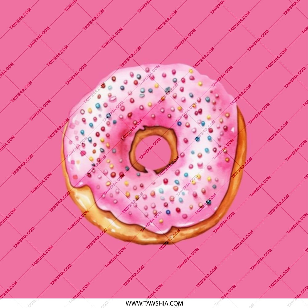 Donut Pocket Mirror, Pink Glaze Sprinkle Pocket Mirror, Fun Pocket Mirror, Compact Mirror for purse, Gift for Baker, Foodie Gift - Tawshia