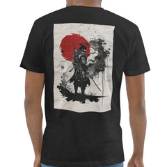 Samurai Warrior with Red Sun Design T-shirt product type