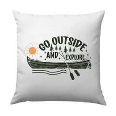 Outdoor Adventure Pillow, Explore Pillow, Nature Lover Gift, Cabin Decor, Camping Pillow, Rustic Home Decor, Adventure Awaits Pillow - Tawshia