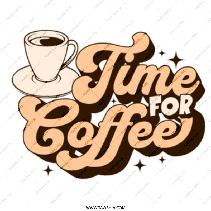 Time For Coffee Mug, Retro Coffee Mug, Coffee Lover Gift, Trendy Coffee Mug, Cute Mug, Hot Chocolate Mug, Coffee Cup - Tawshia