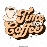 Time For Coffee Mug, Retro Coffee Mug, Coffee Lover Gift, Trendy Coffee Mug, Cute Mug, Hot Chocolate Mug, Coffee Cup - Tawshia