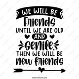 Best Friends Forever Tote Bag, Friendship Quote, Old and Senile Friends, Funny Gift, Bestie Gift, Everyday Tote, Shopping Bag - Tawshia