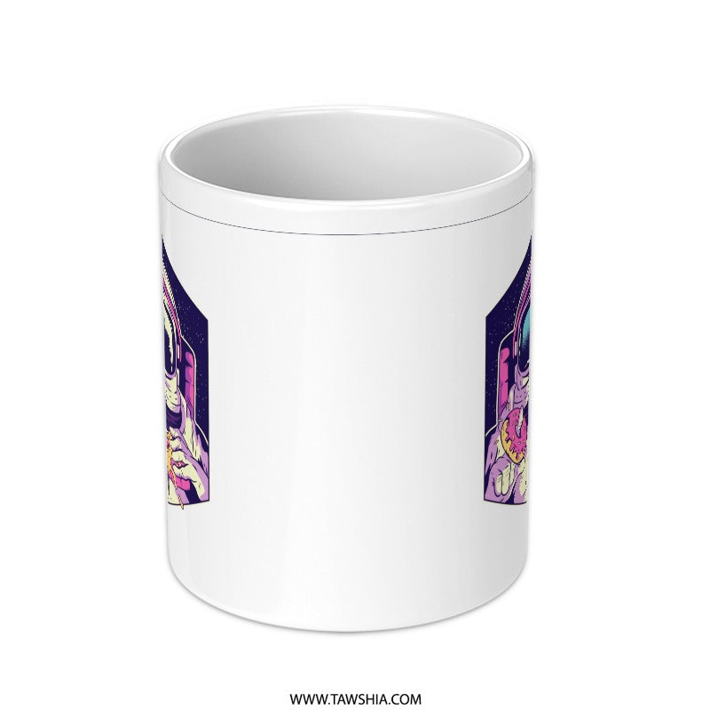 Astronaut Artwork White Ceramic 11oz Coffee Mug product