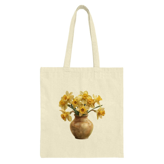 Daffodils Tote Bag, Floral Design Tote, Spring Flowers, Everyday Bag, Stylish Tote Bag, Aesthetic Bags, Cute Shopping Bag, Gift For Her - Tawshia