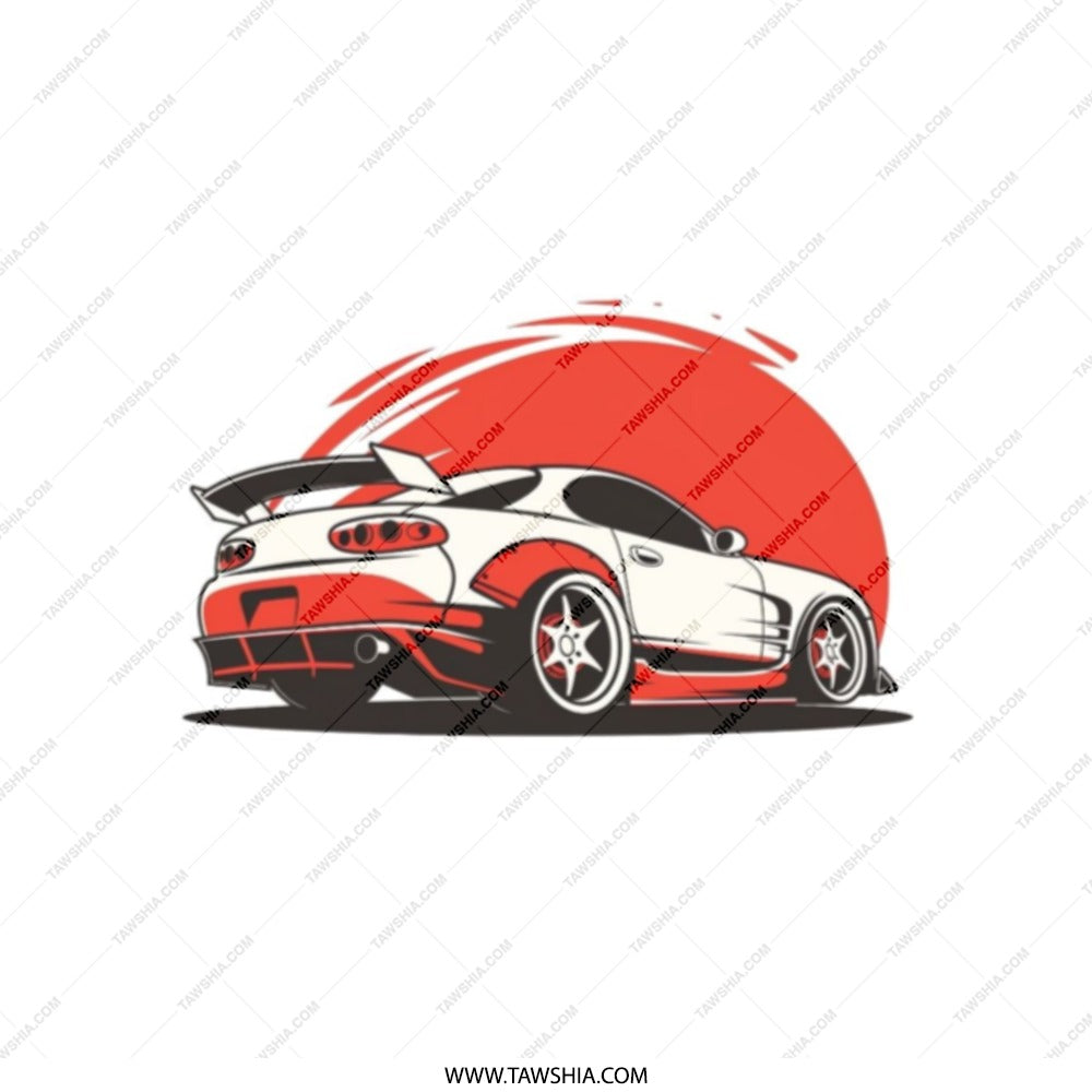 JDM Car Tote Bag, Japanese Aesthetic Bag, Car Enthusiast Gift, Supra Design Tote, Stylish Everyday Bag, Unique Graphic Bag - Tawshia