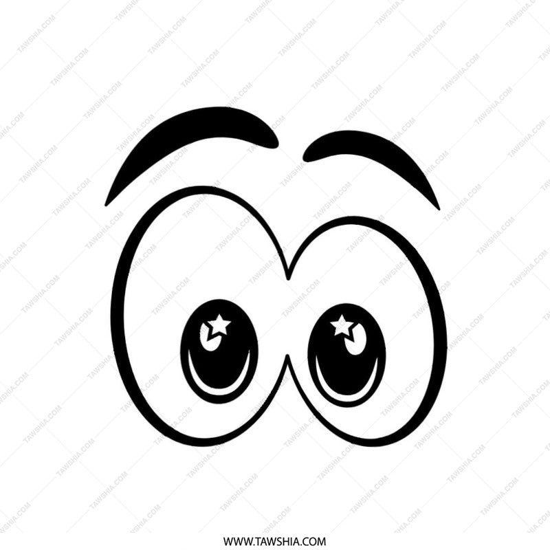 Cartoon Eyes Pillow, Funny Eyes Design, Decorative Throw Pillow, Black and White Cushion, Cute Home Decor, Living Room Accent - Tawshia